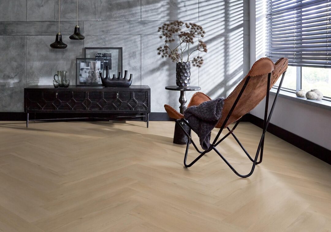 Floorlife YUP Leyton herringbone dryback beige - Afbeelding 4