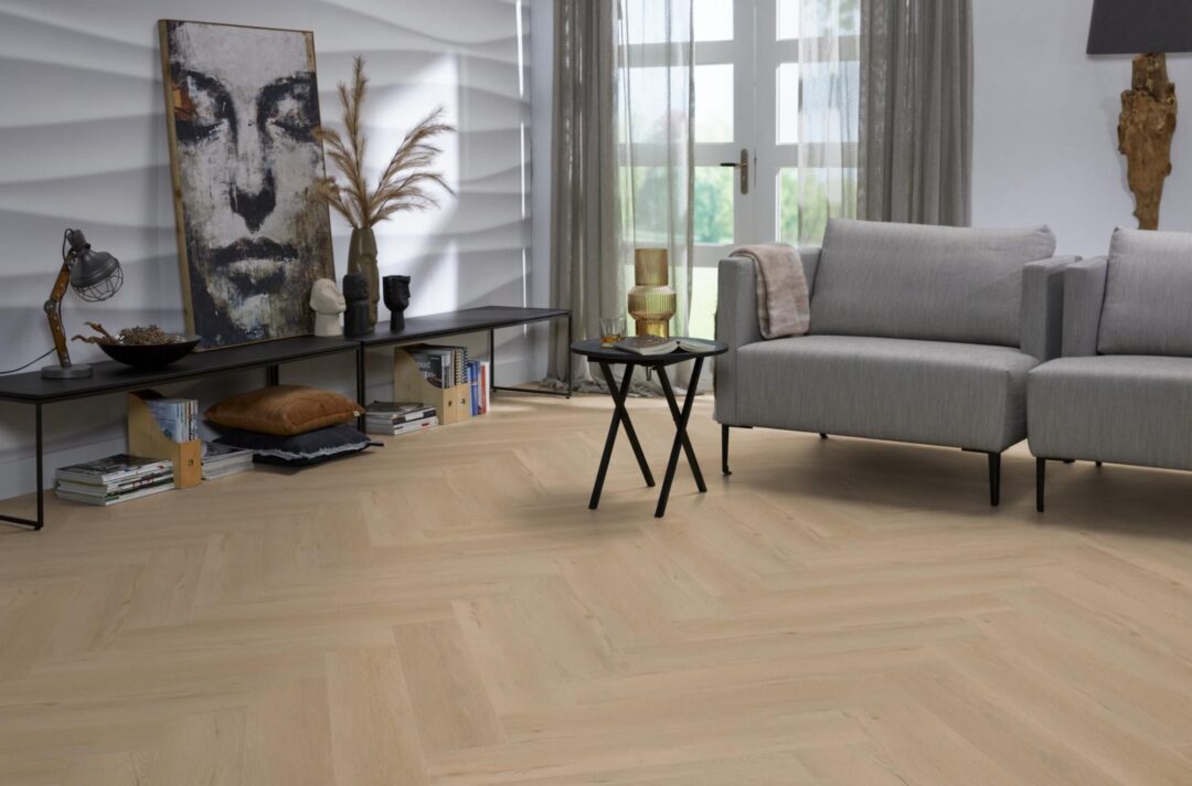 Floorlife YUP Leyton herringbone dryback beige - Afbeelding 5