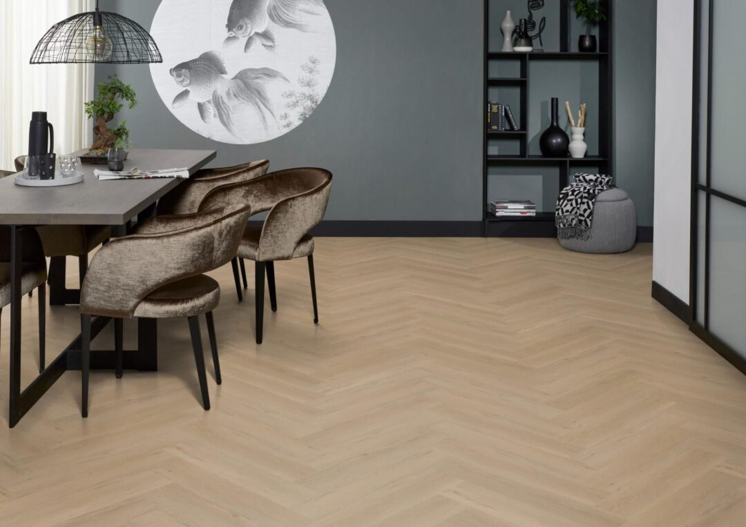 Floorlife YUP Leyton herringbone dryback beige - Afbeelding 3