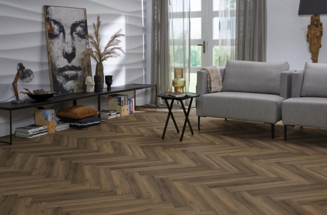 Floorlife YUP Herringbone dryback warm brown - Afbeelding 6